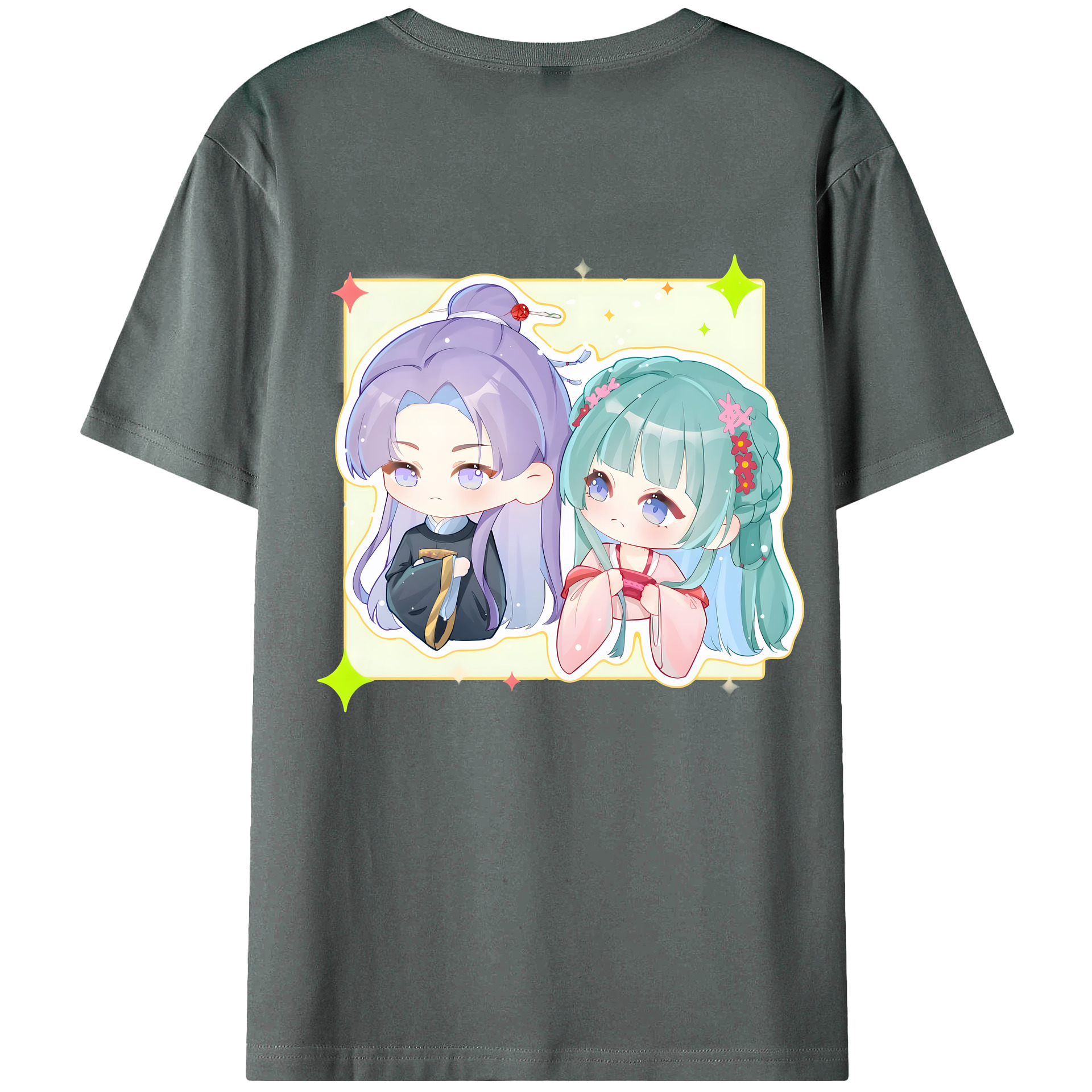 （画像用） 薬屋のひとりごと The Apothecary Diaries 綿100％ メンズ半袖Tシャツ（バックプリント） 通気性
